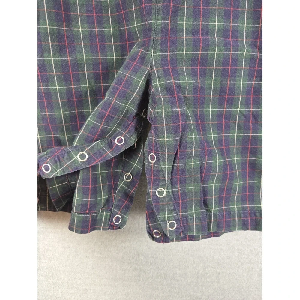Ralph Lauren Baby Boy 3-6 Months Plaid Romper Jumpsuit Blue Green Pony Logo